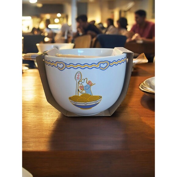 Disney Pixar Ratatouille Remy Icons Ceramic Ramen Noodle Rice Bowl Chopsticks - Picture 4 of 7